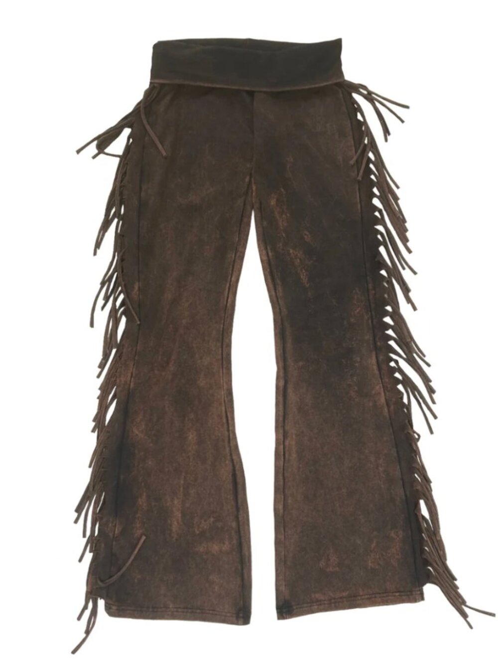 Vaneta 1996 Brown Fringe Cotton Pant